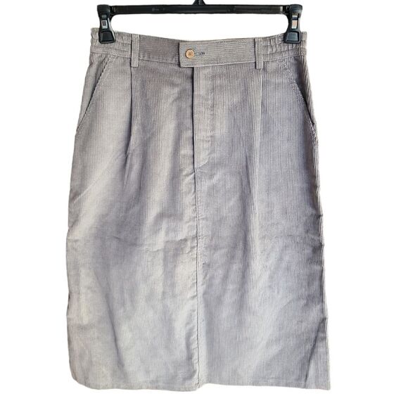 L. L. Bean Corduroy Skirt grey vintage - Picture 1 of 8